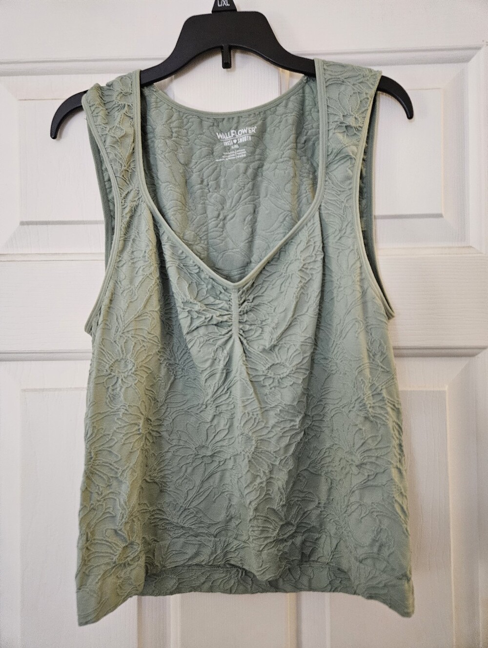 Wallflower Sage Green Floral Lace Tank Top Juniors